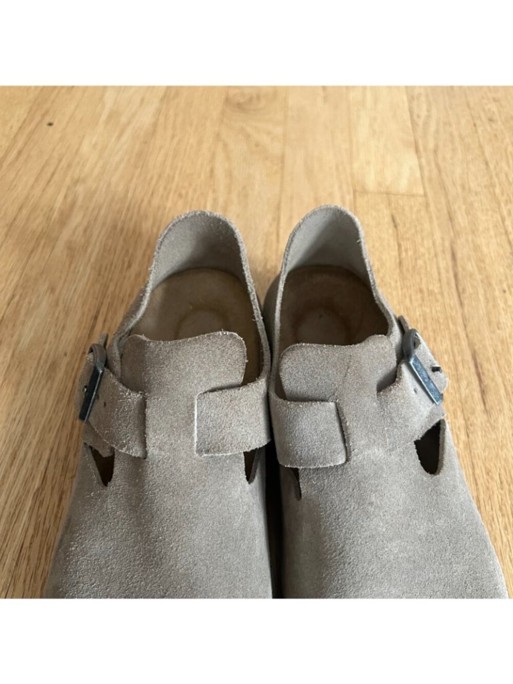Birkenstock London Taupe Suede Leather Closed-Toe Shoes Women's Size 37 N/US 6 - Picture 4 of 12